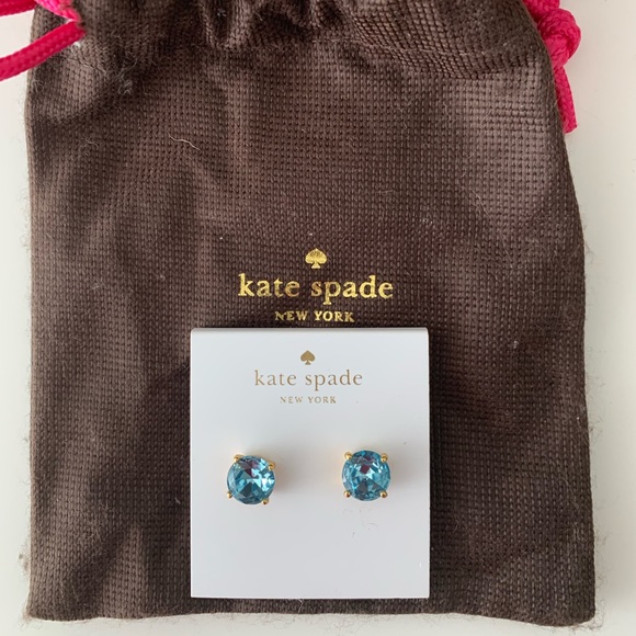 BN Kate Spade Stud Earrings (Grace Blue) - Picture 1 of 2